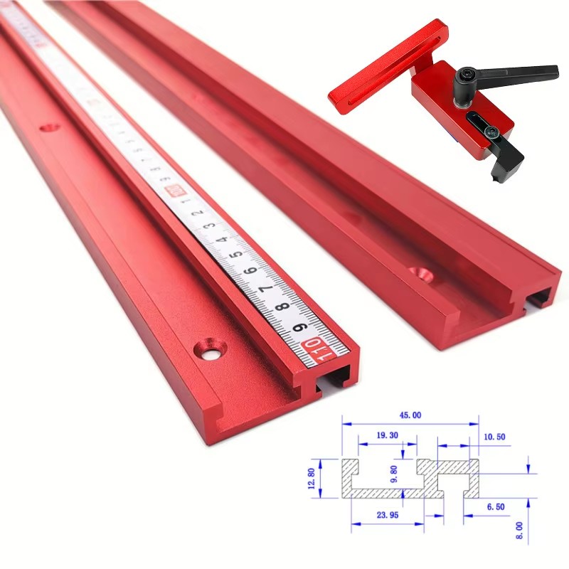 Router Table Insert - 1 Buah Chute Aluminium alloy T-tracks