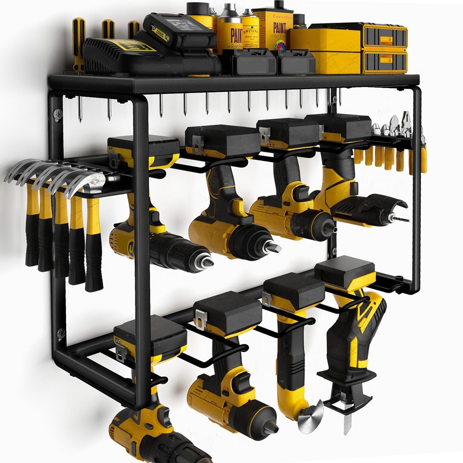 Workshop Tools Rack - Rak Penyimpanan Alat Listrik Logam Tugas