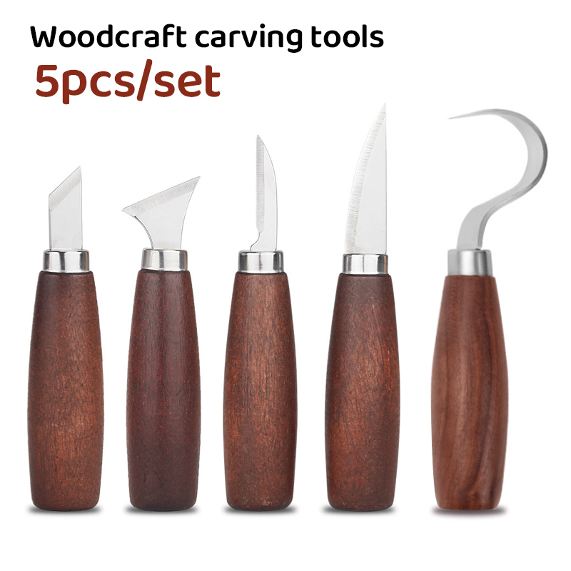 Chisel Set Wood - 5pcs alat untuk ukiran kayu Set