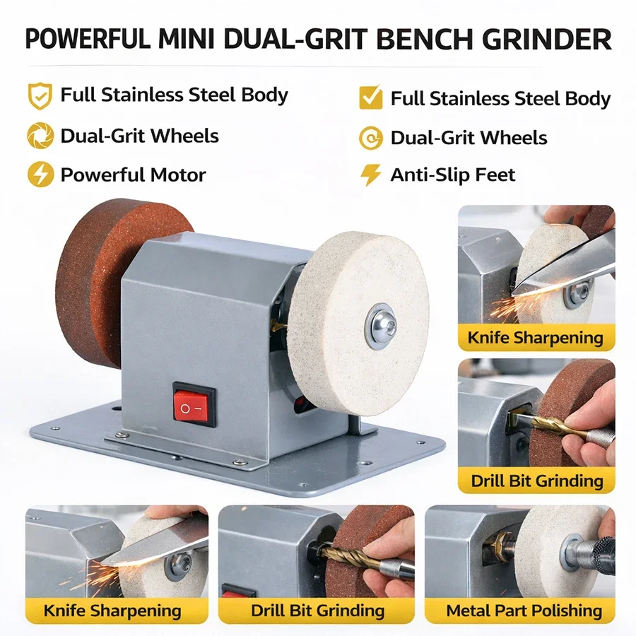 Hand Tools Mechanical Workshop - Mesin Gerinda Mini Listrik, Bodi Baja
