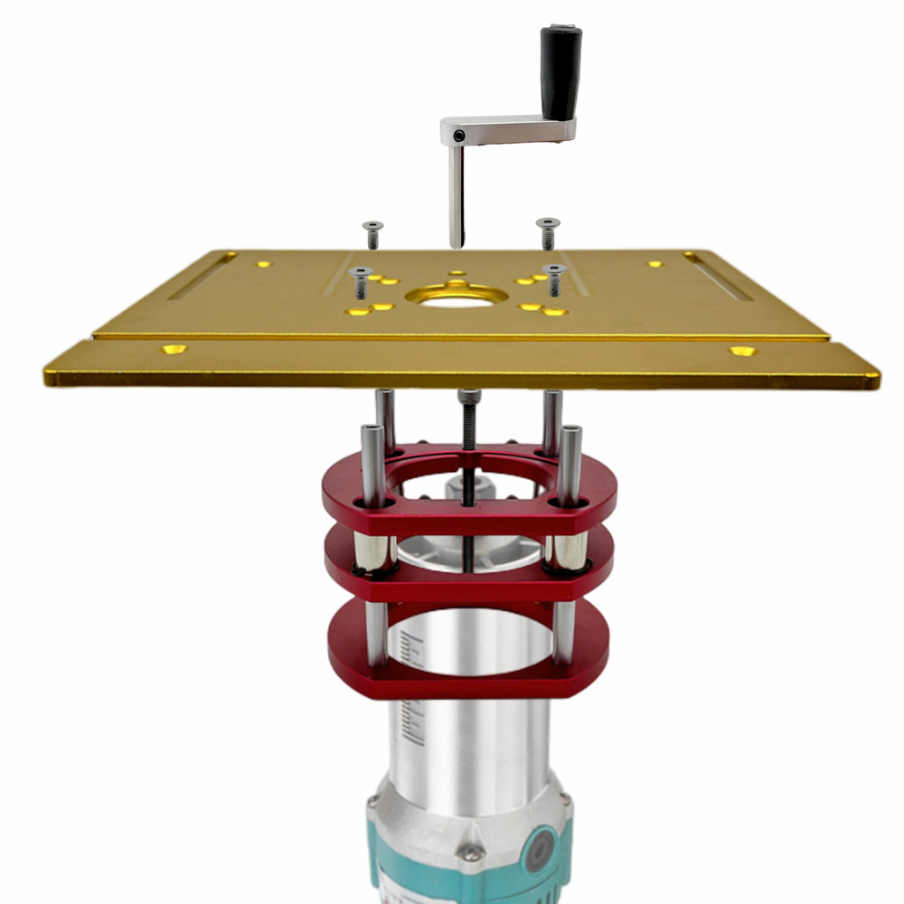 Router Table Insert - Kit Pengangkat Router Aluminium dengan Pelat