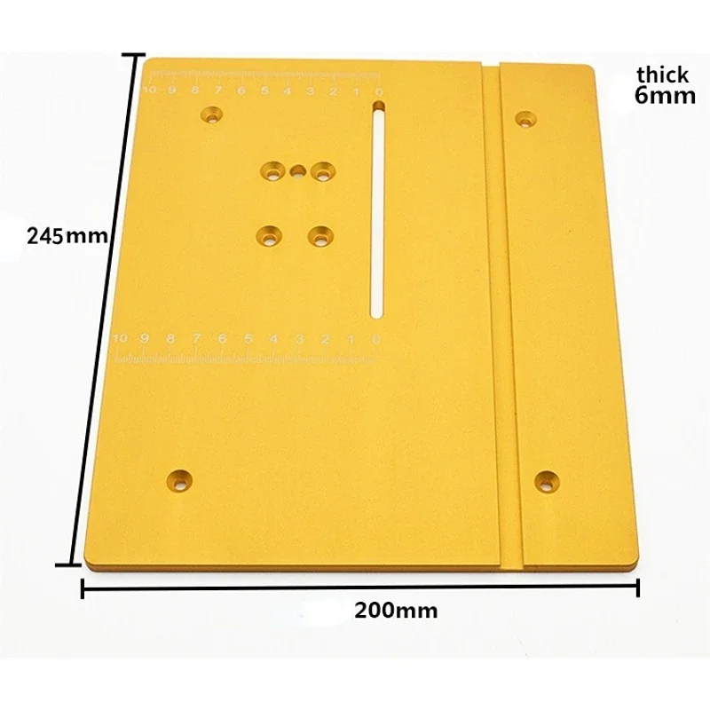 Router Table Insert - Pelat Sisipan Meja Router Aluminium T60