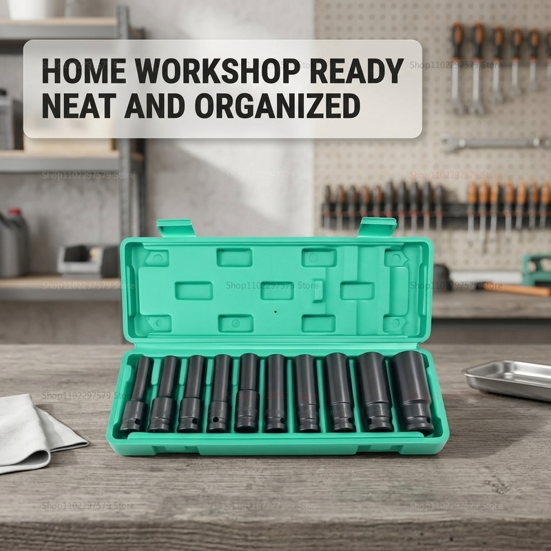 Workshop Hand Tools - 10pcs Set Kunci Soket 8-24mm Alat