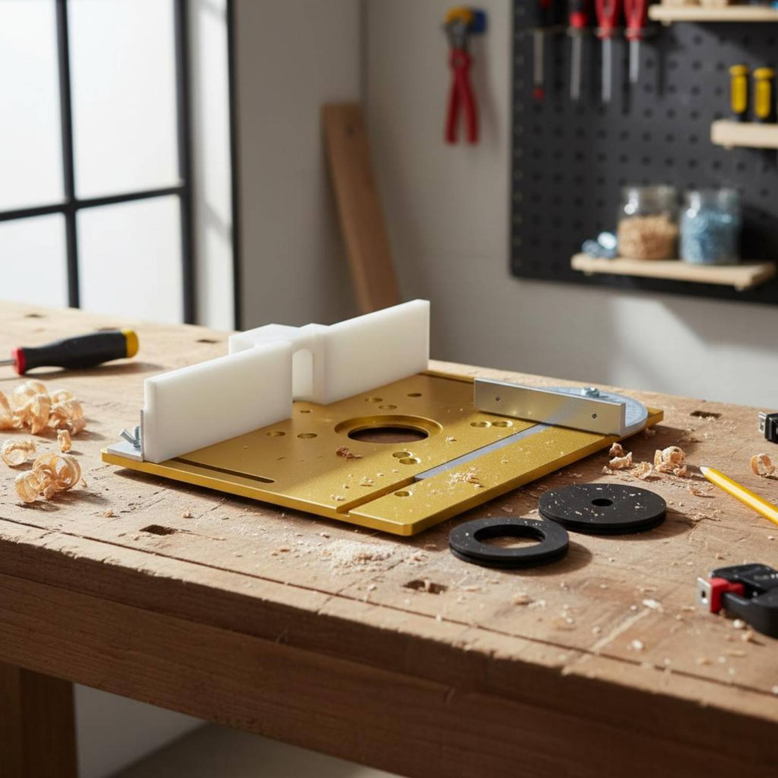 Pelat Sisipan Meja Router Alum - Router Table Insert ulasan dan harga