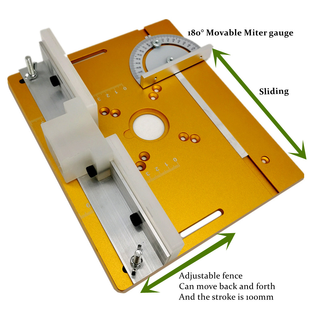 Router aluminium pelat sisip d - Router Table Insert ulasan dan harga