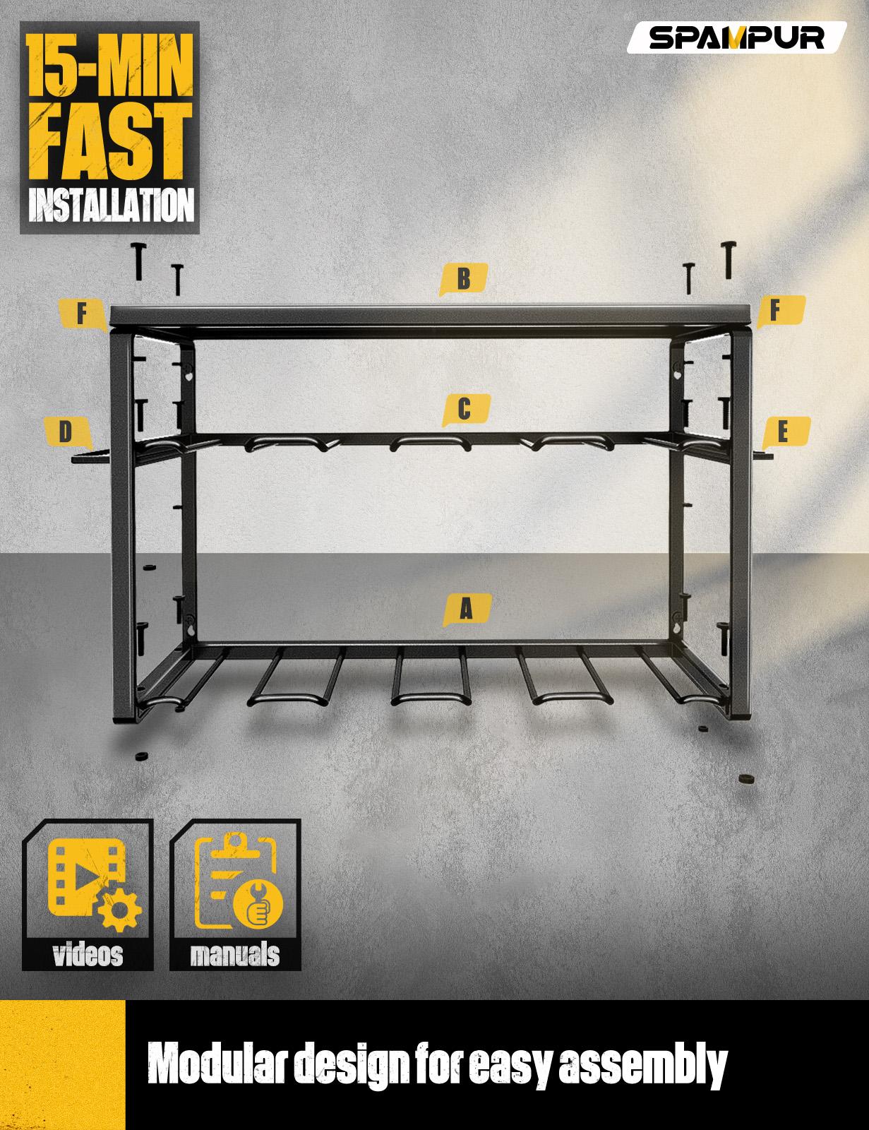 Rak Penyimpanan Alat Listrik L - Workshop Tools Rack ulasan dan harga