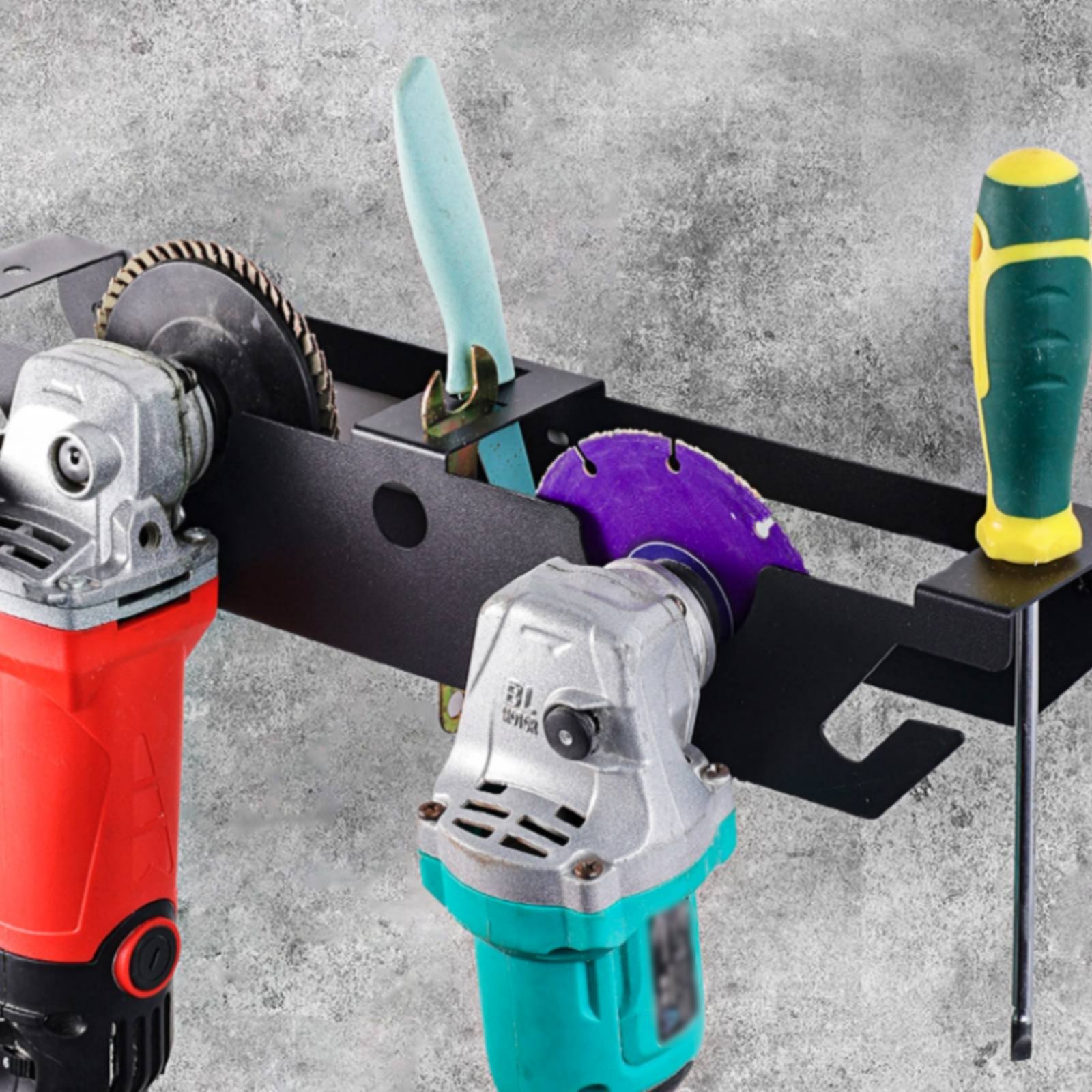 Rak Penggiling Sudut 4 Bay, Ra - Workshop Tools Rack ulasan dan harga