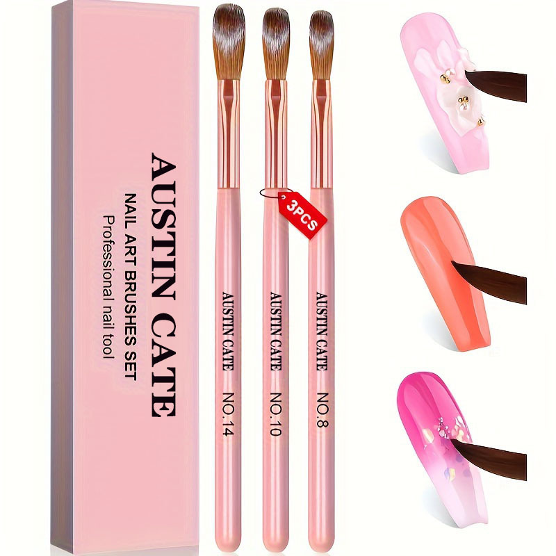 3 buah Set kuas kuku akrilik K - Chisel Set Wood ulasan dan harga