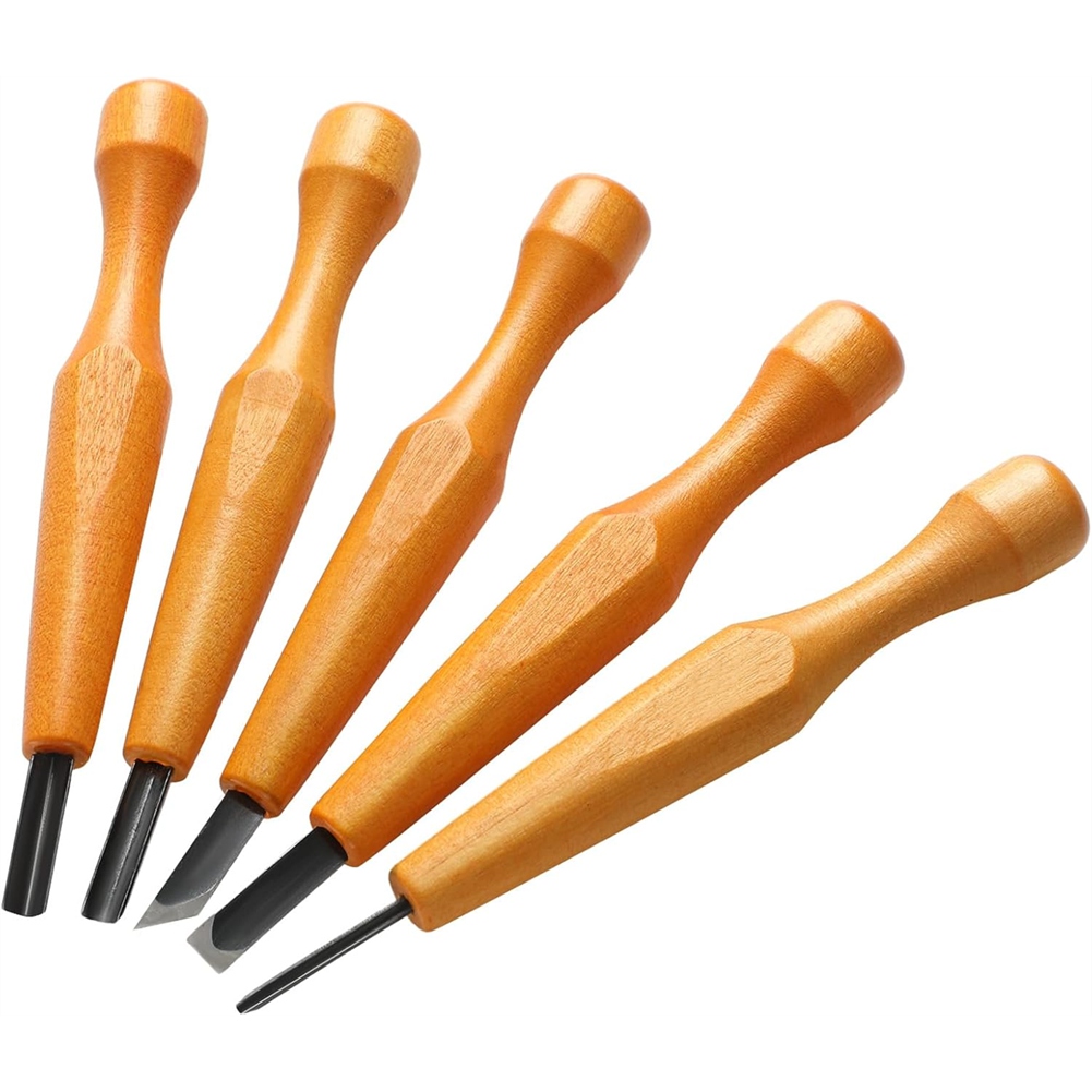 5 Pcs Set Alat Ukir Linocut Pi - Chisel Set Wood ulasan dan harga